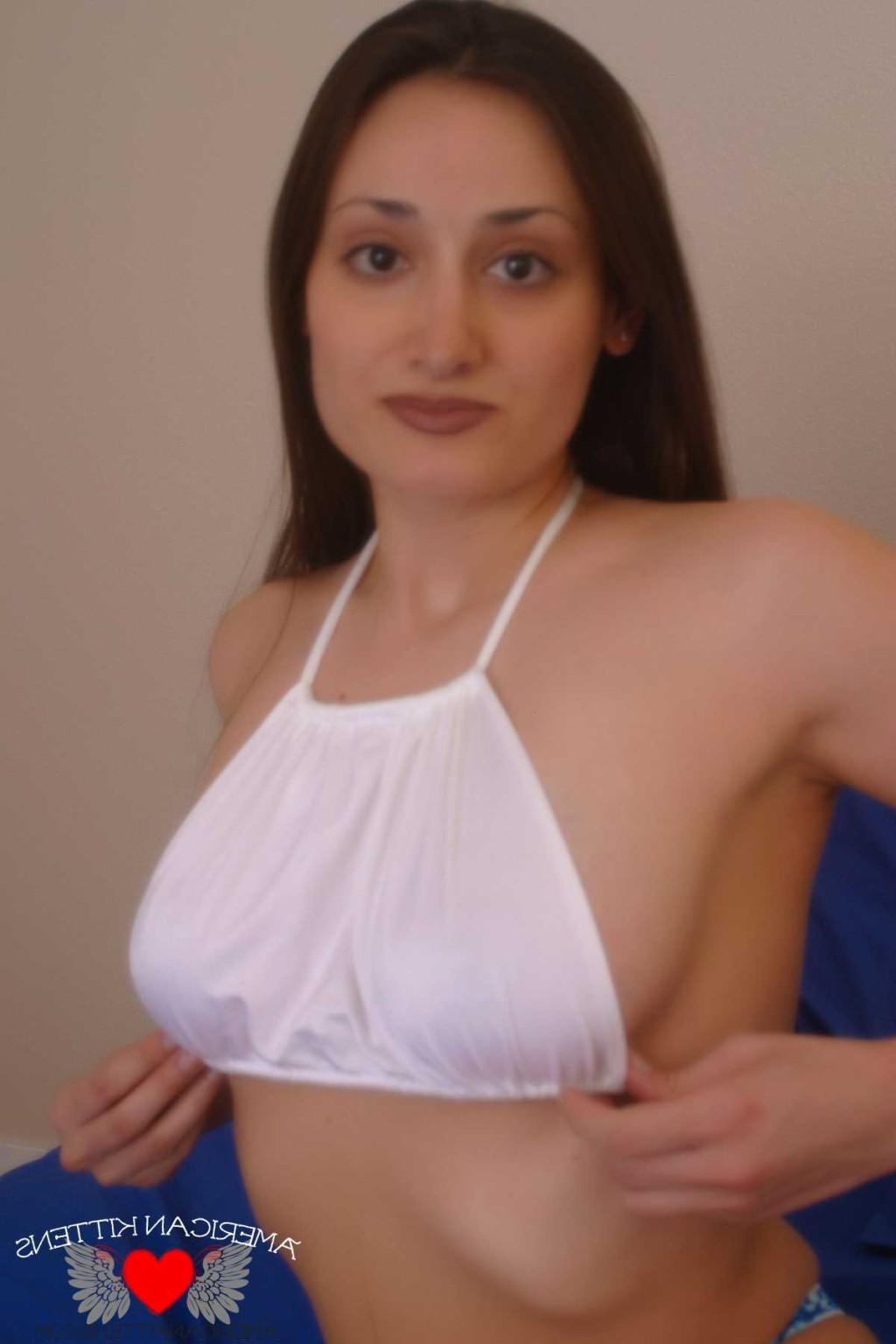 18P Emma white top blue thong