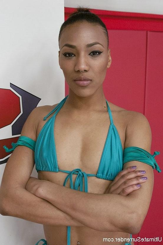 20P Ana Foxxx ebony in competitive erotic wrestling with sex fight a