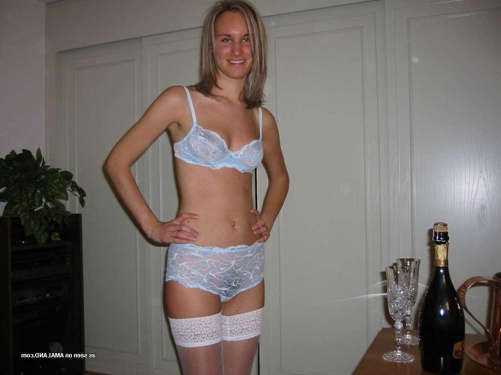 15P Skinny amateur teen girlfriend shows hairy pussy and teases cock