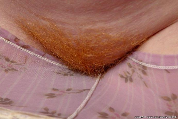 16P Plump Redhead Strips Panties From Hairy Red Pussy