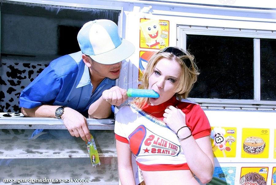 14P Teen gets turned on when guy rubs her tits with ice cream