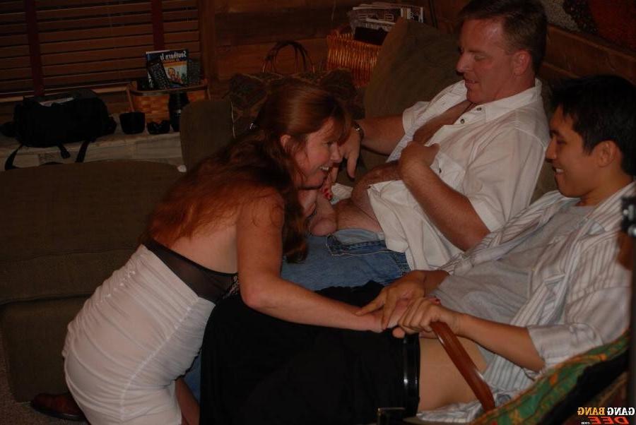 15P Gangbang Dee pleasing two of her loyal fans