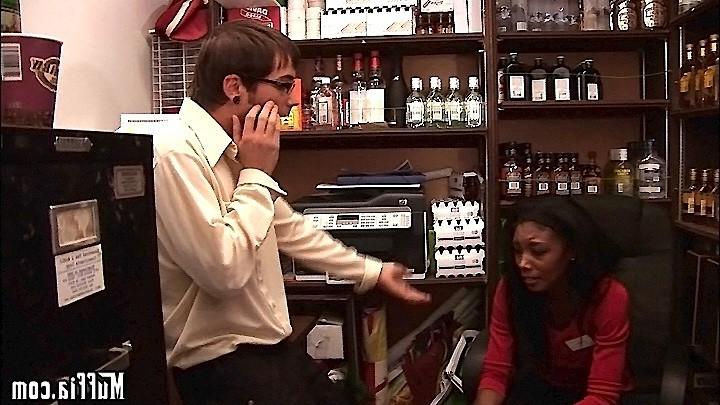 16P Naughty cashier gets reprimanded by her boss