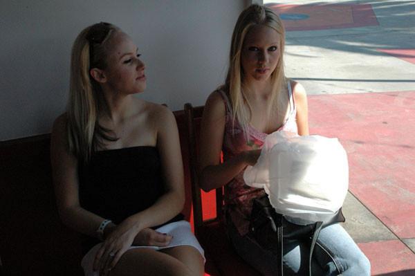 16P Two lesbians playing with a strap on