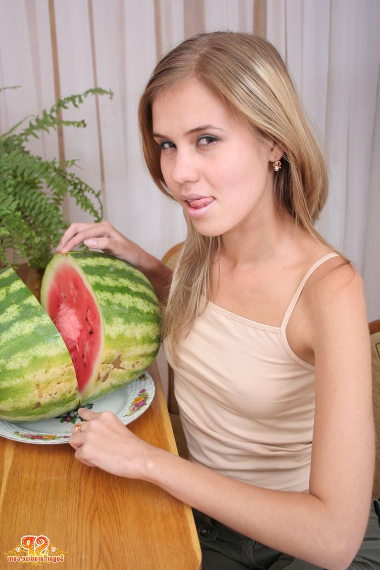 20P Cheeky Teen with watermelon