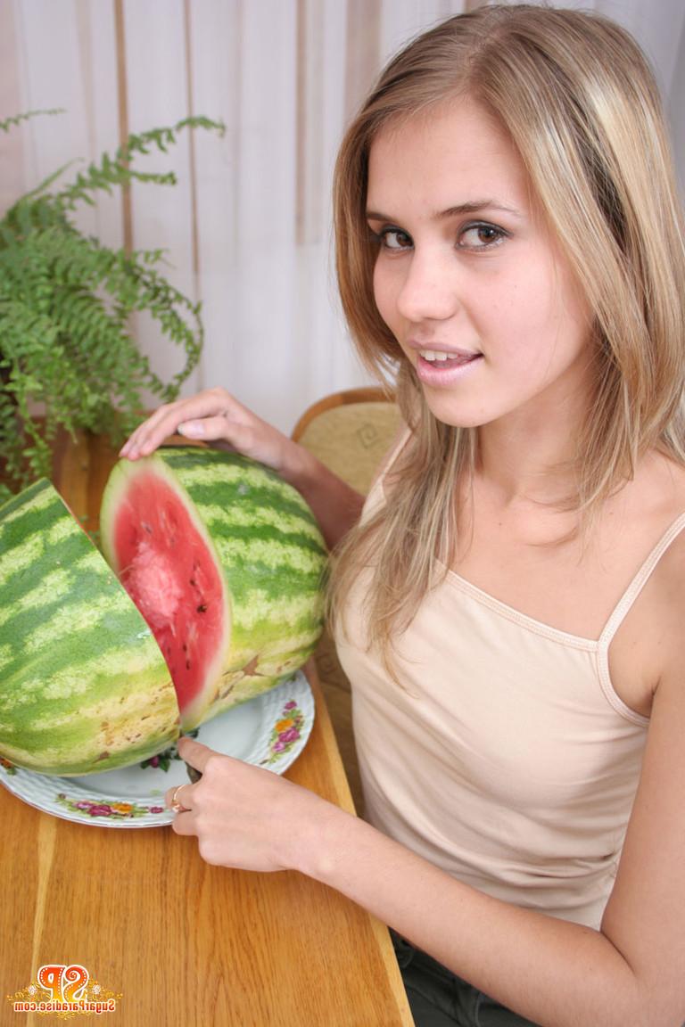 20P Cheeky Teen with watermelon
