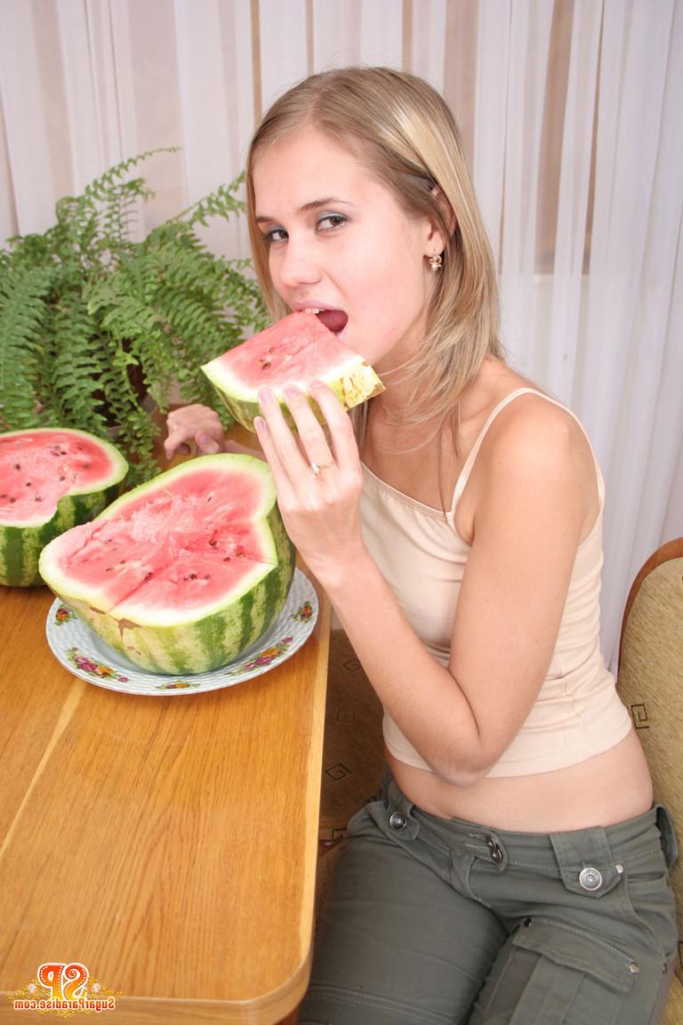 20P Cheeky Teen with watermelon