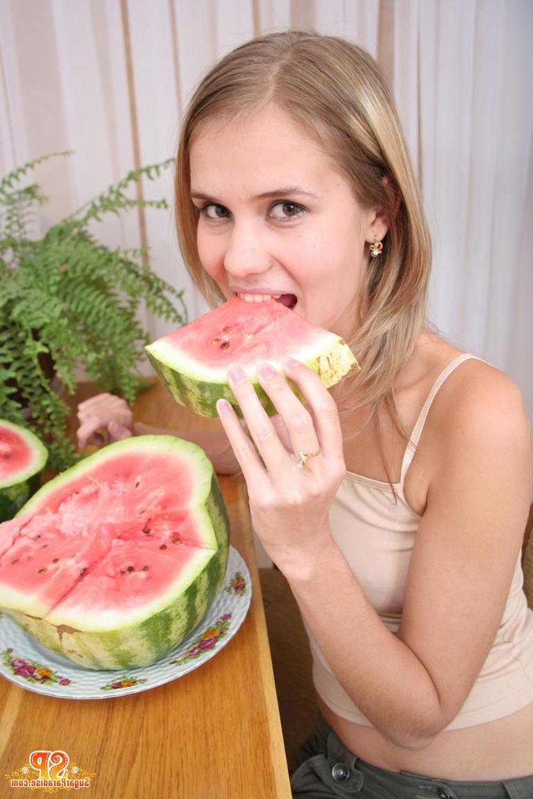 20P Cheeky Teen with watermelon