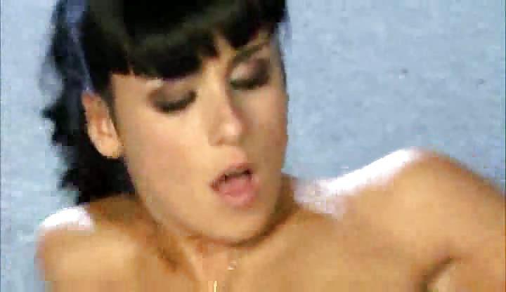 18P Jade Laroche in black stockings fucked in a hanger