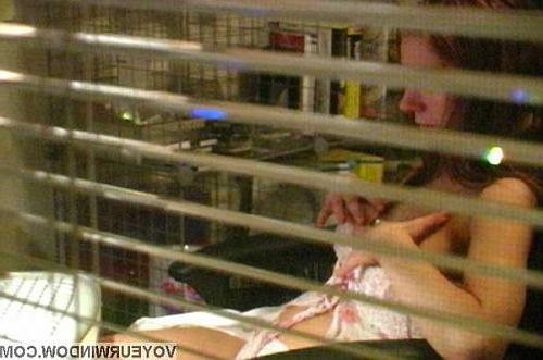 22P Brunette cybersex with whip cream