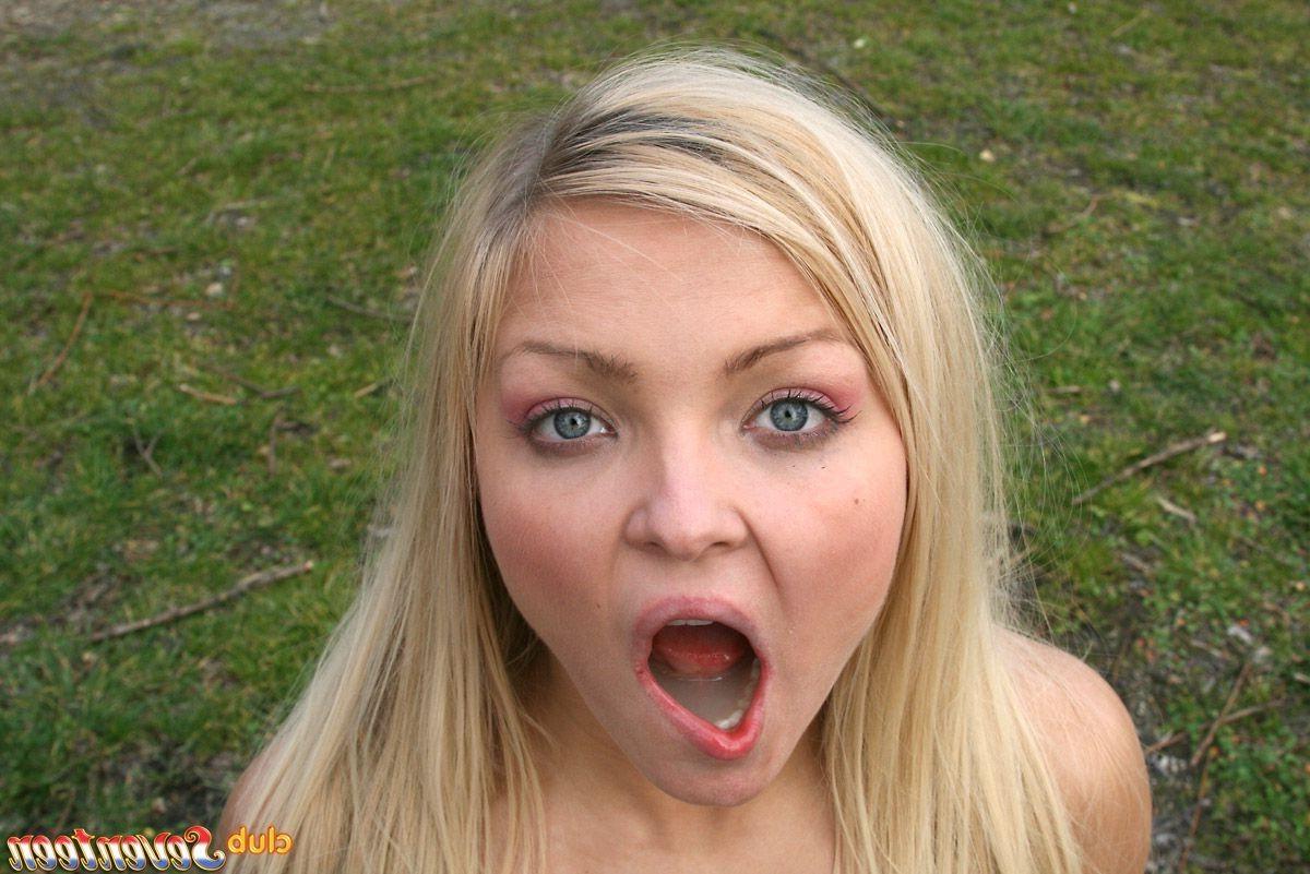 14P Petite blonde teenie girl enjoying two old cocks