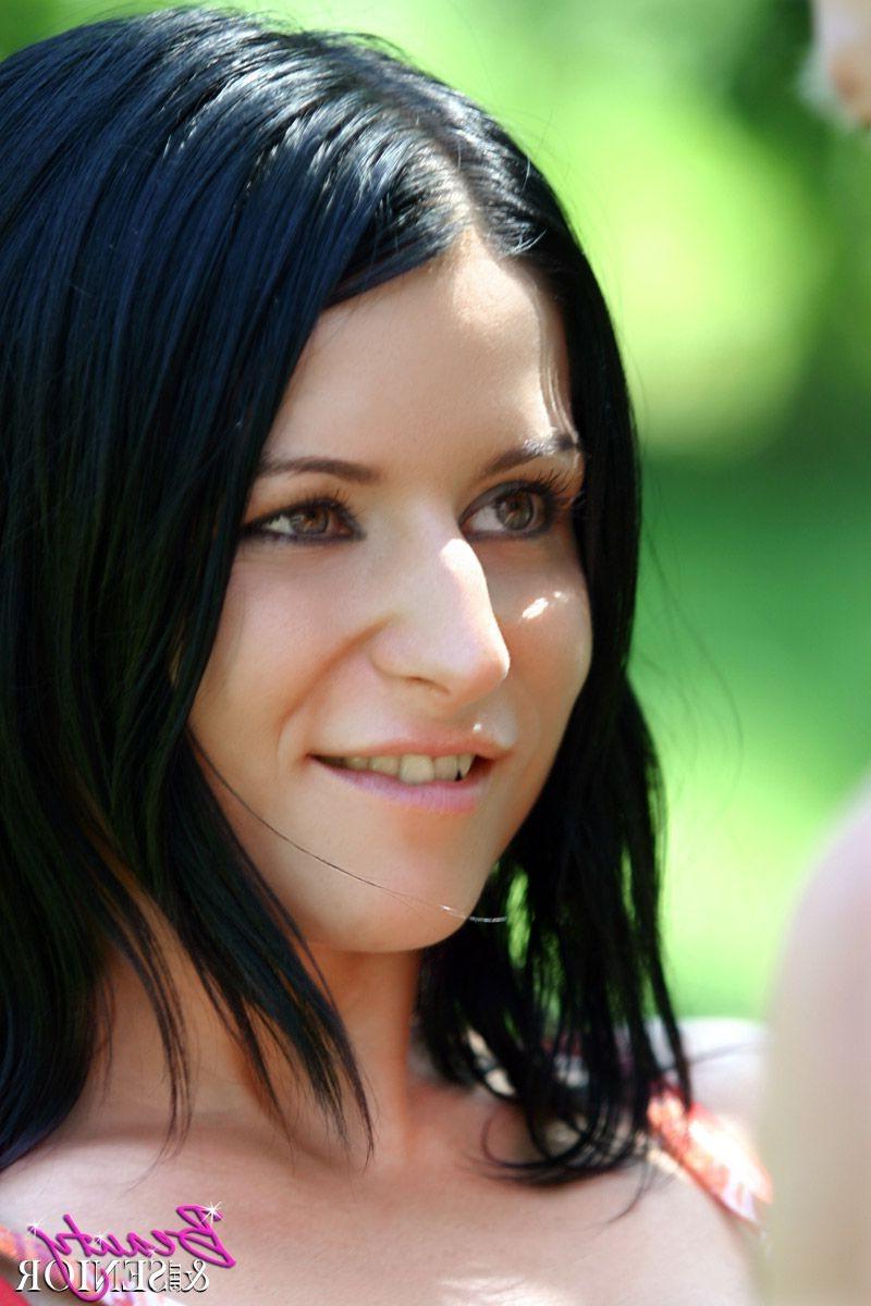 14P Beautiful brunette babe enjoys a senior his cock