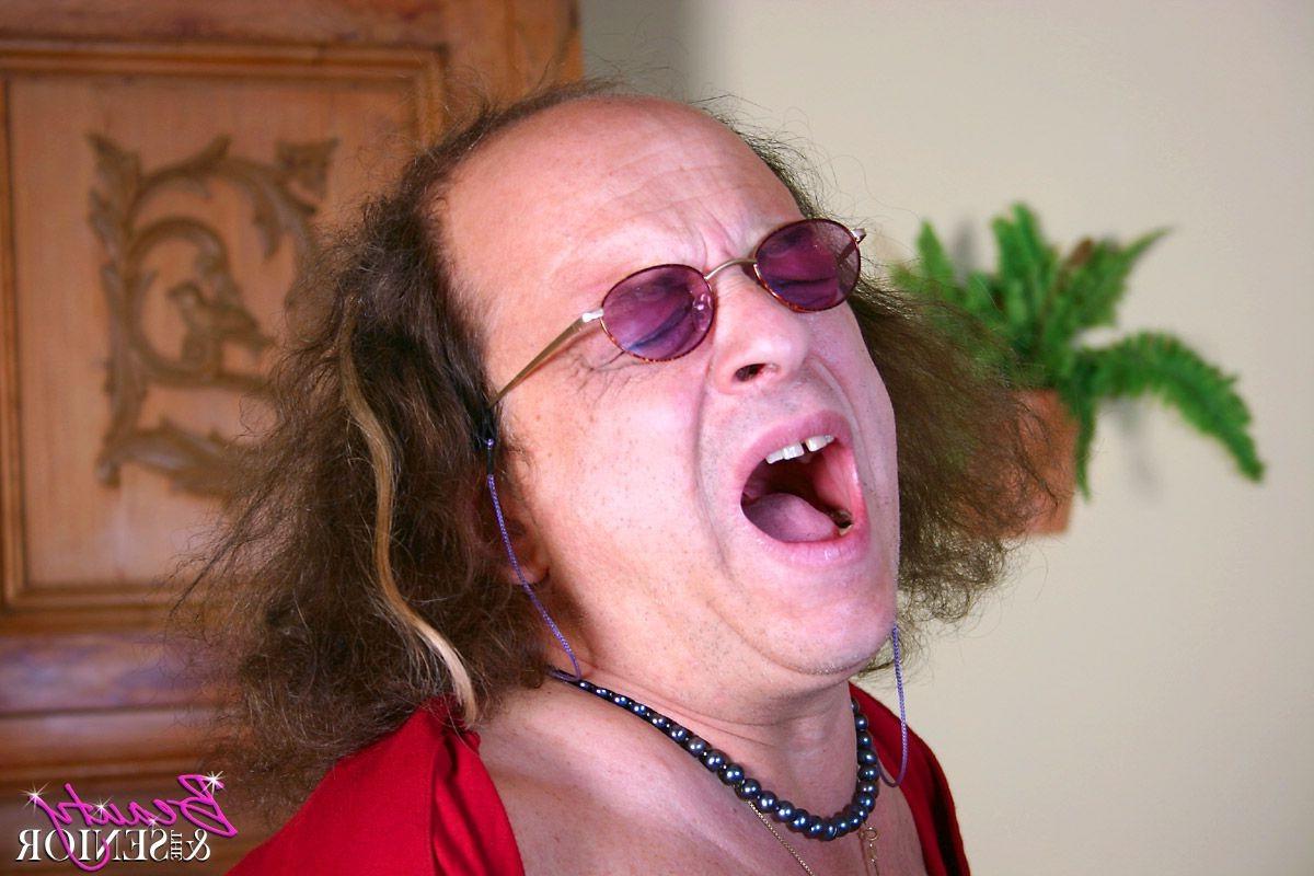 14P Teen redhead enjoys a senior his big erected cock