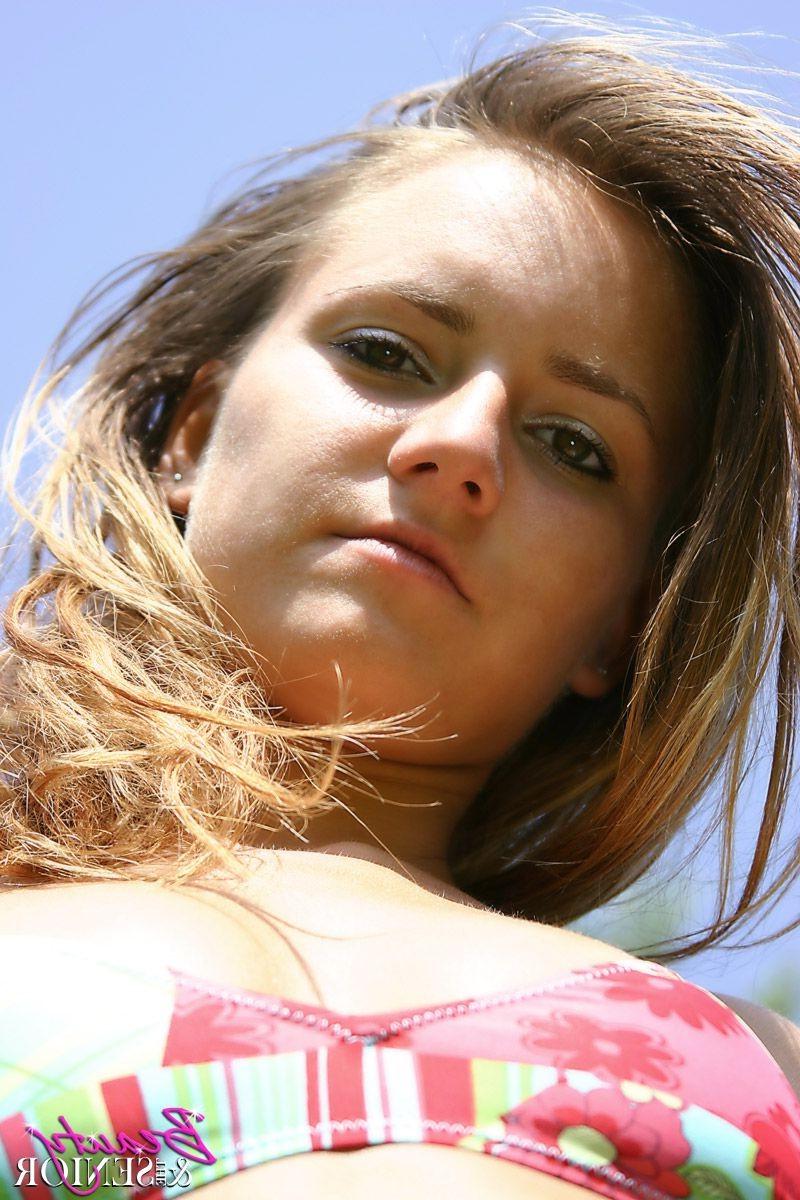 14P Brunette teenage cutie loves an old senior inside