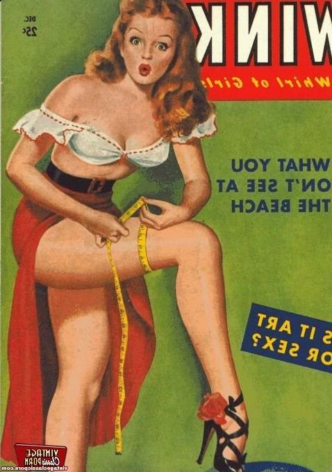 12P Several erotic vintage magazine cover babes getting naked