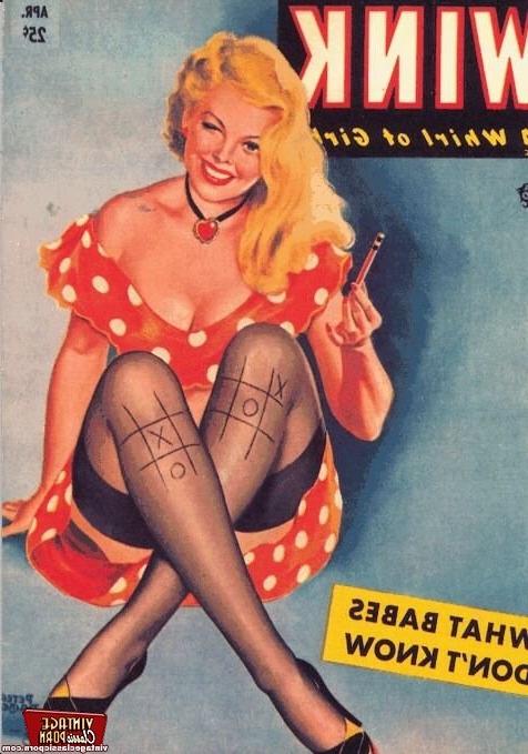 12P Several erotic vintage magazine cover babes getting naked