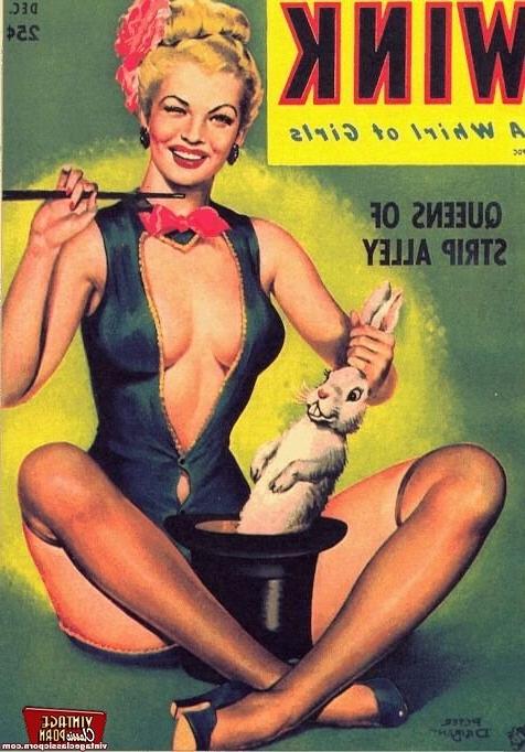 12P Several erotic vintage magazine cover babes getting naked