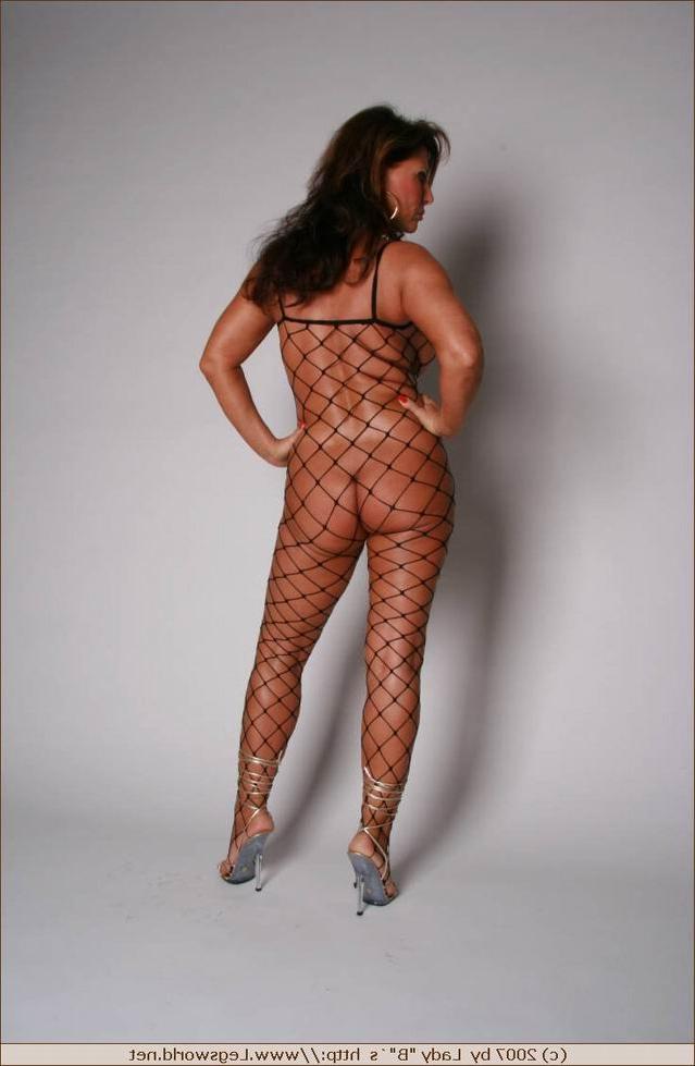 12P Busty german babe in body fishnets