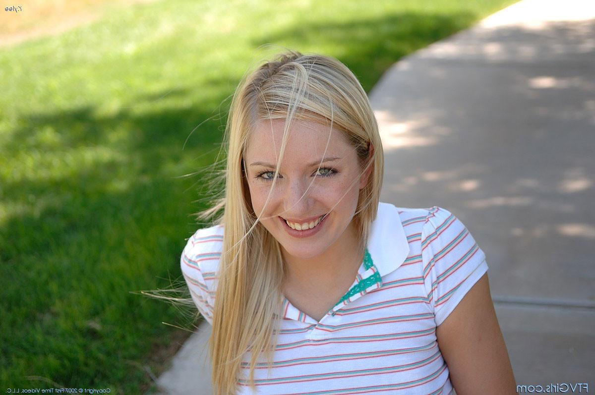15P Hot pierced blonde teen babe playing nude outdoors