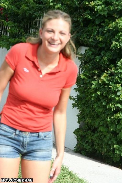 16P teen in the middle of street flashing her tits
