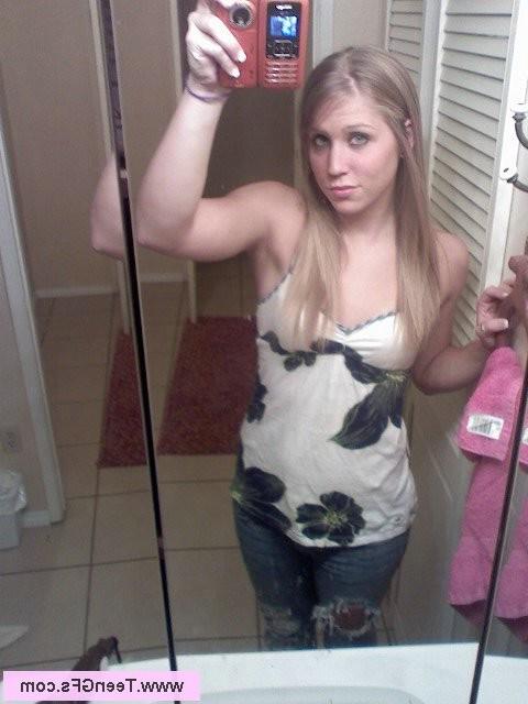 15P Teen with pierced nipples takes homemade selfpics