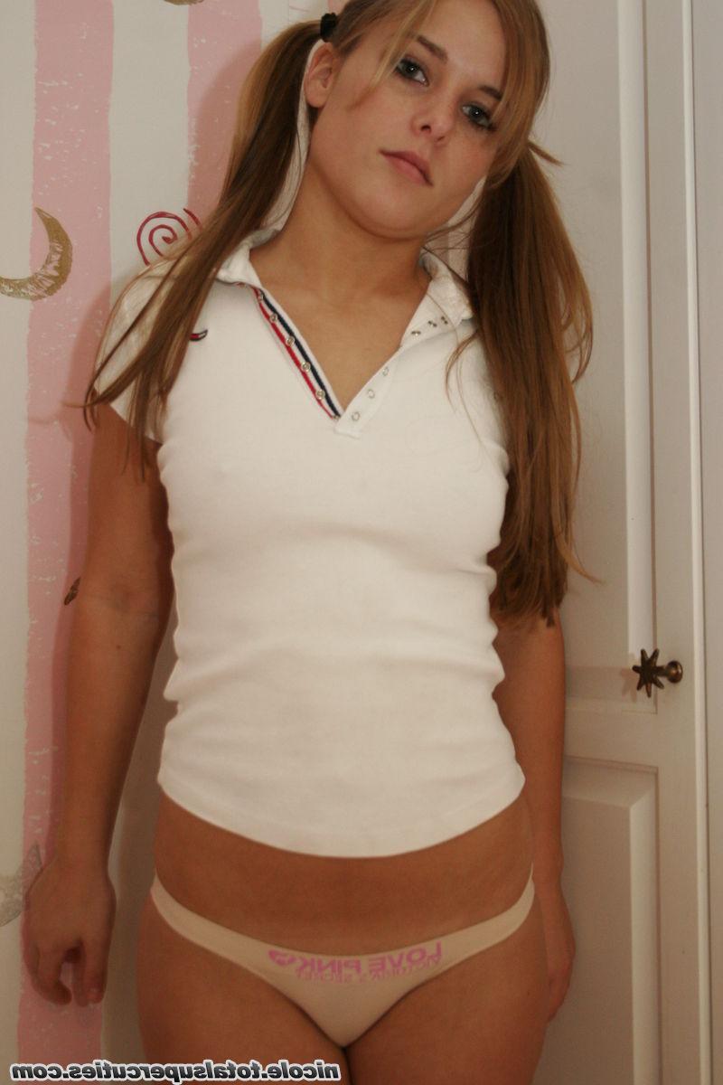 16P pigtail teen in panties