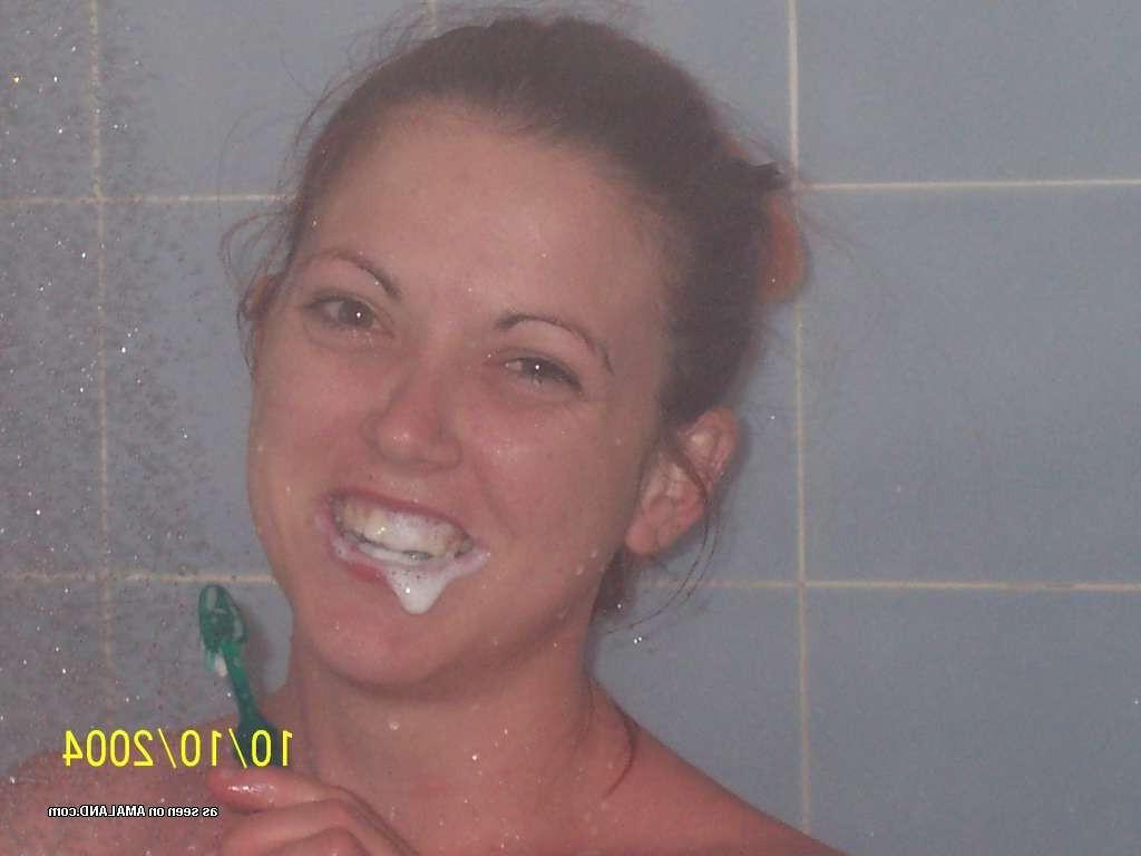 15P Showering amateur girlfriend pisses and fucks cock