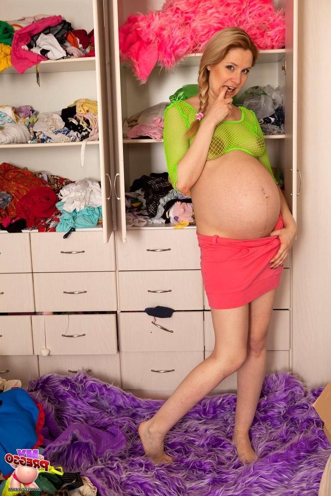15P Preggo pigtail teen