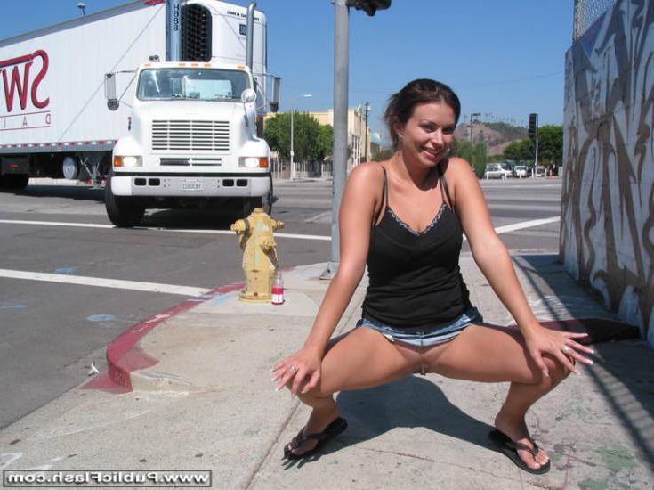 16P Busty Tourist Talked Into Flashing Tits and Pussy