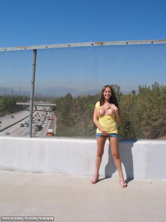 16P Cute Busty Brunette Tricked Into Flashing Big Tits