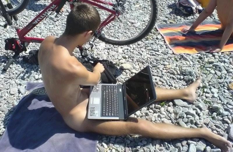 12P Nude nudists relaxing on the beach