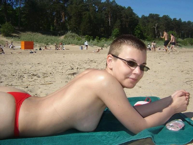 12P Nudists having fun on the beach