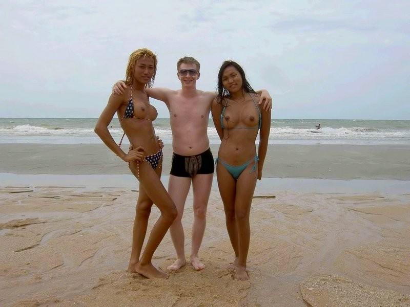 12P Nude nudists relaxing on the beach
