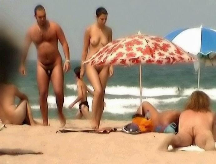 12P Nudists having fun on the beach