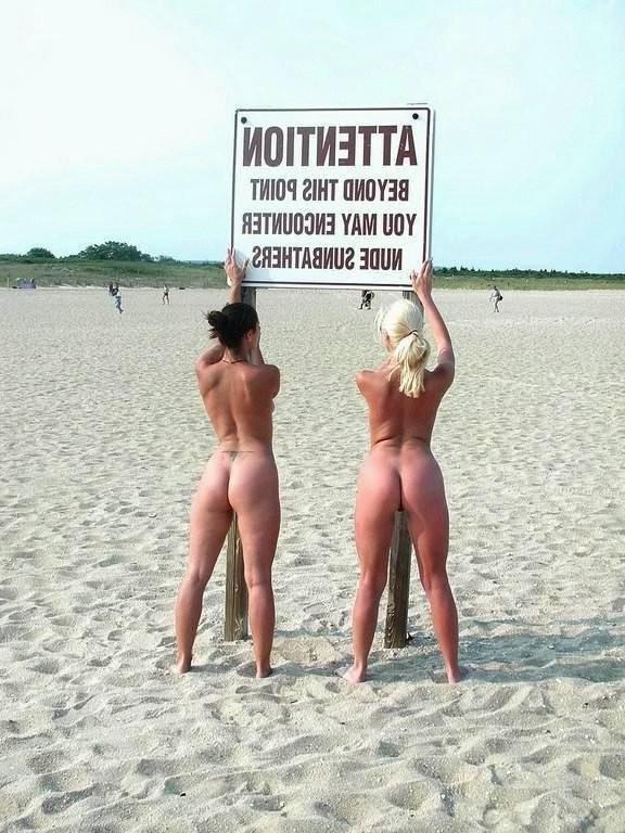 12P Nudists having fun on the beach