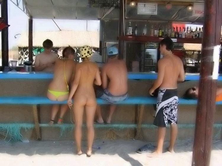 12P Nudists having fun on the beach