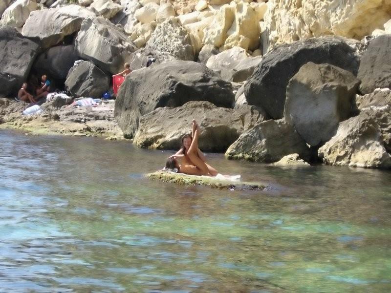 12P Nude people hanging out on the beach