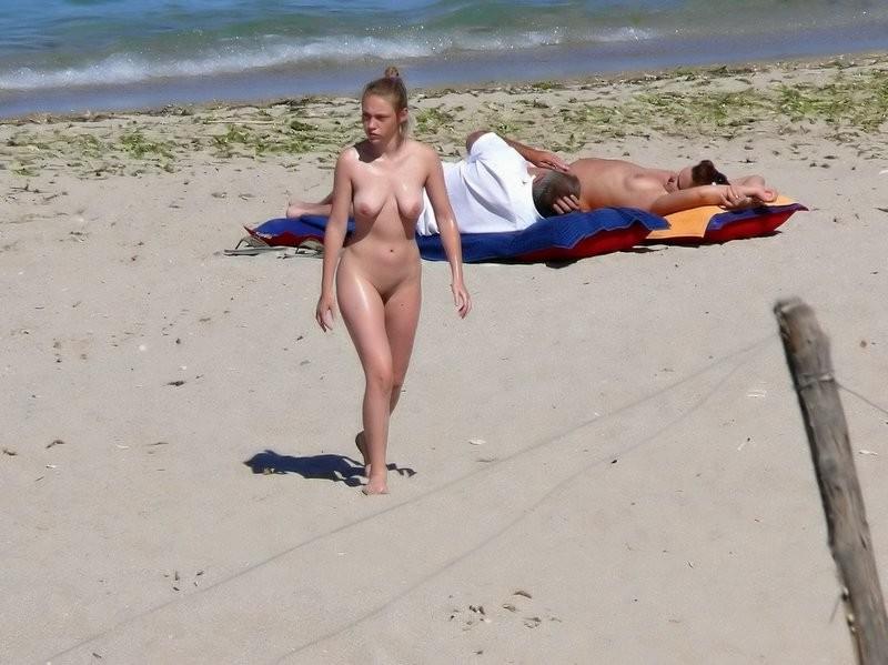 12P Nudists having fun on the beach