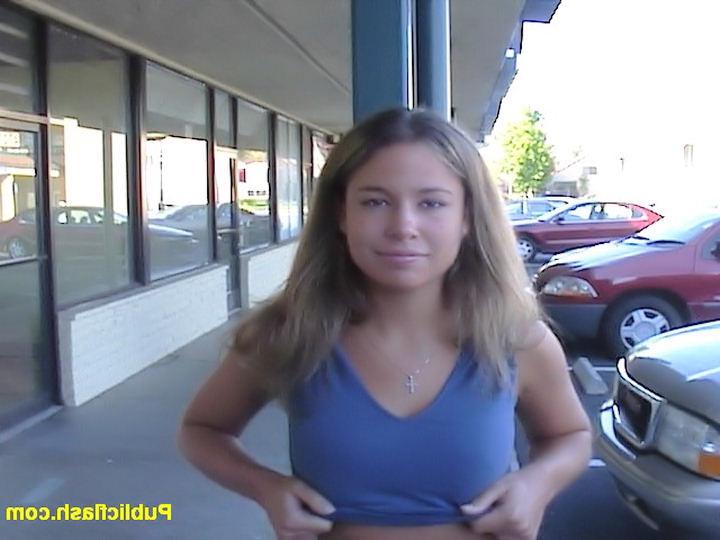 16P Petite Sweetie Flashing Newbie Discovers Flair For Exhibitionism