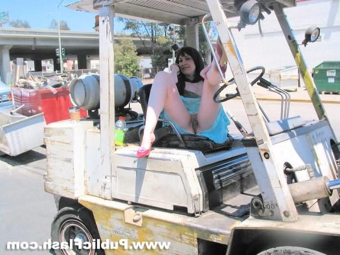 16P Exhibitionistic Eva Has Fun Flashing Her Cute Body For Workers