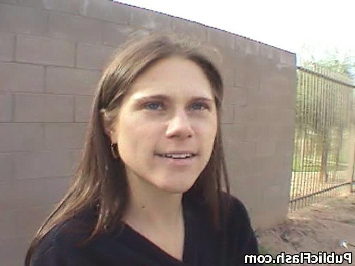 16P Skinny Chick Talked Into Stripping Naked Outdoors