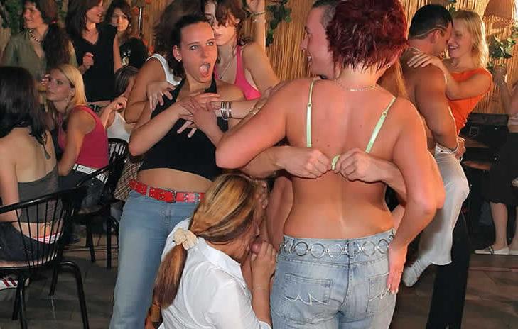 15P wild babes give blowjobs and fuck stripper cock