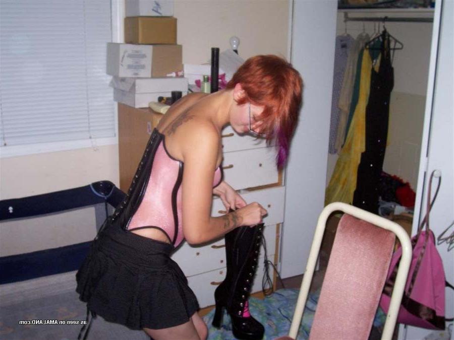 12P Emo darling with red hair posing