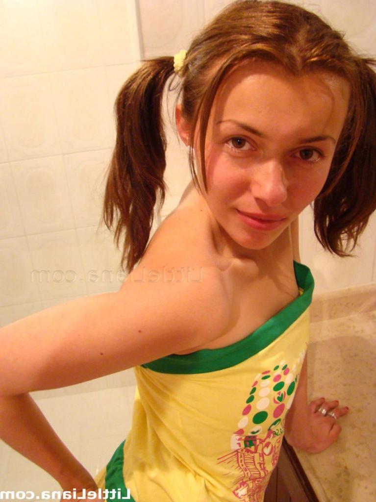 16P Pigtail teen babe with friend having fun together