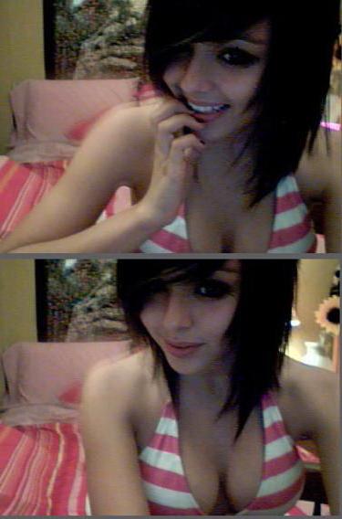 15P Selfshot emo amateur teen girlfriends teasing