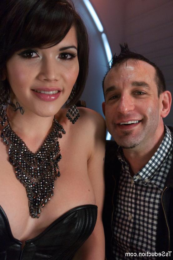 15P Eva Lin ts dominant uses her cock and whip to own her slave boy