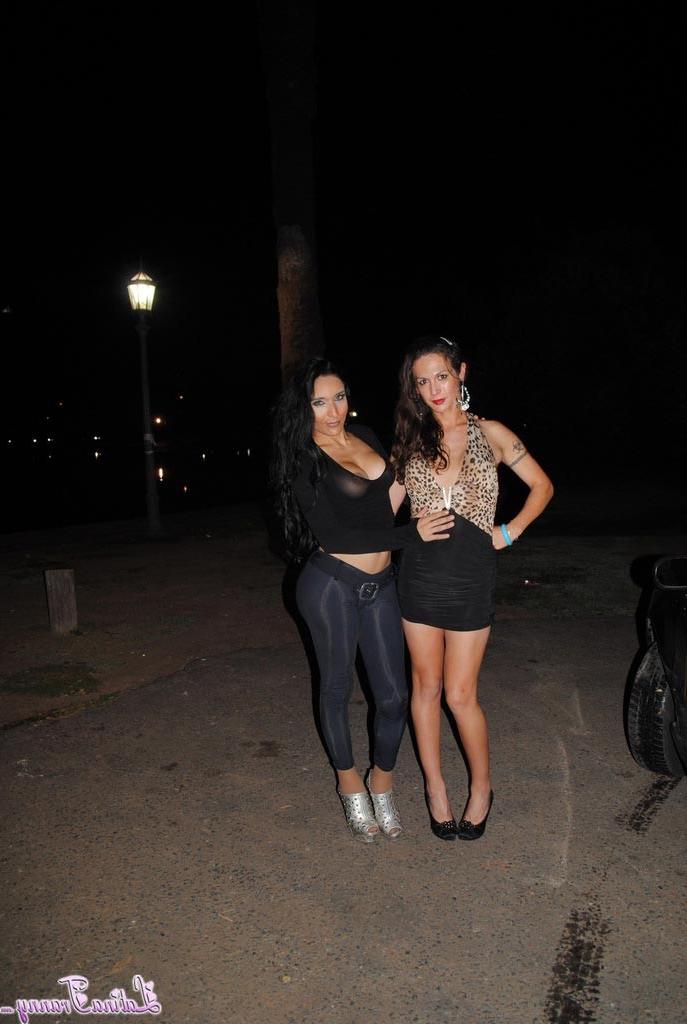12P TS Nicole gets naked on the street
