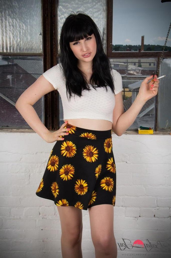 12P Bailey Jay TS stroking her hard shecock