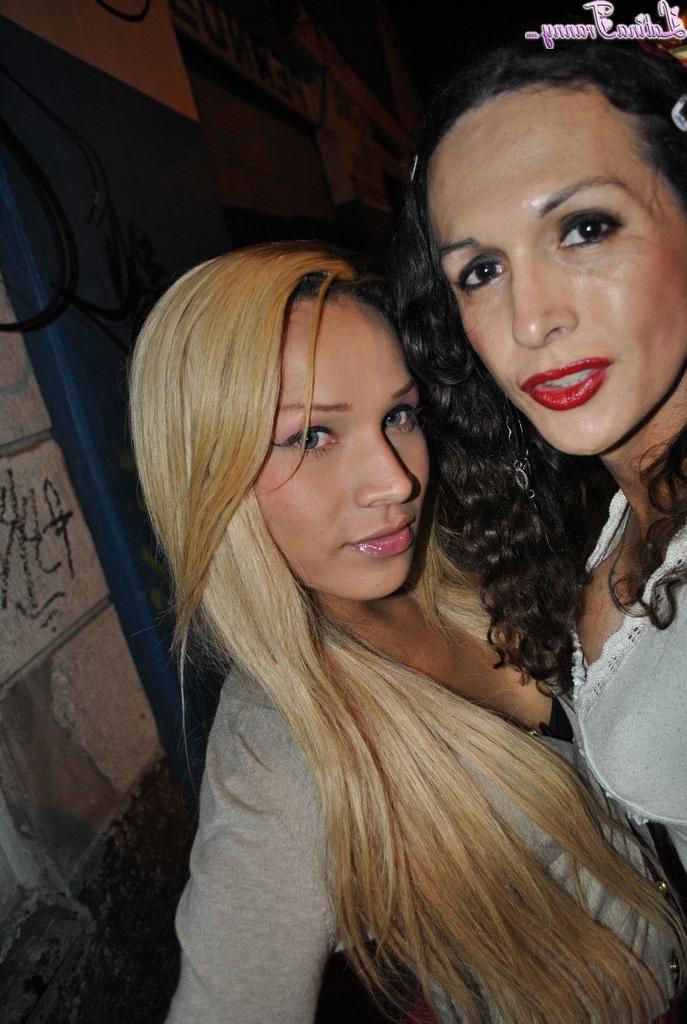 12P Nikki posing with a street prostitute
