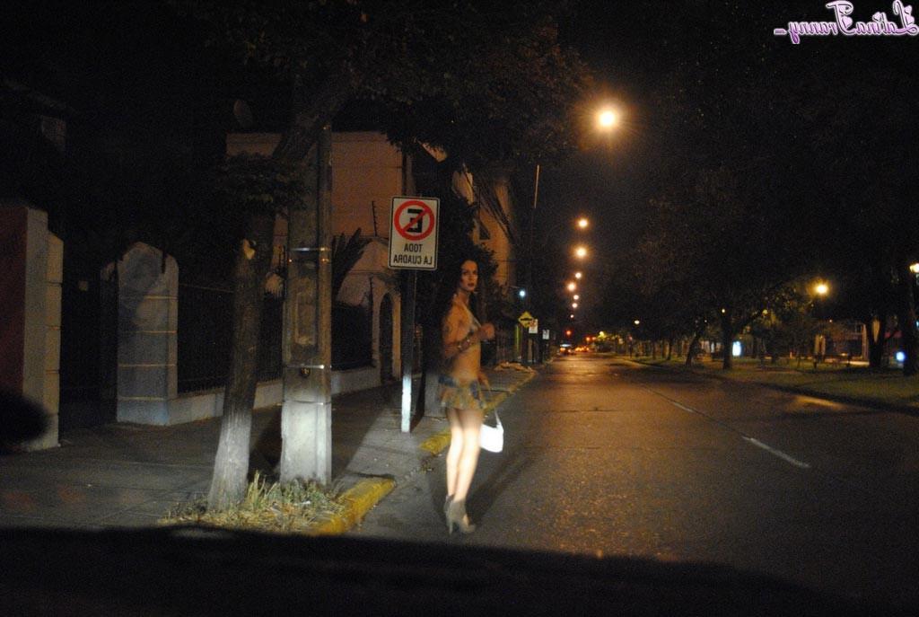 12P Nikki posing as a street prostitute